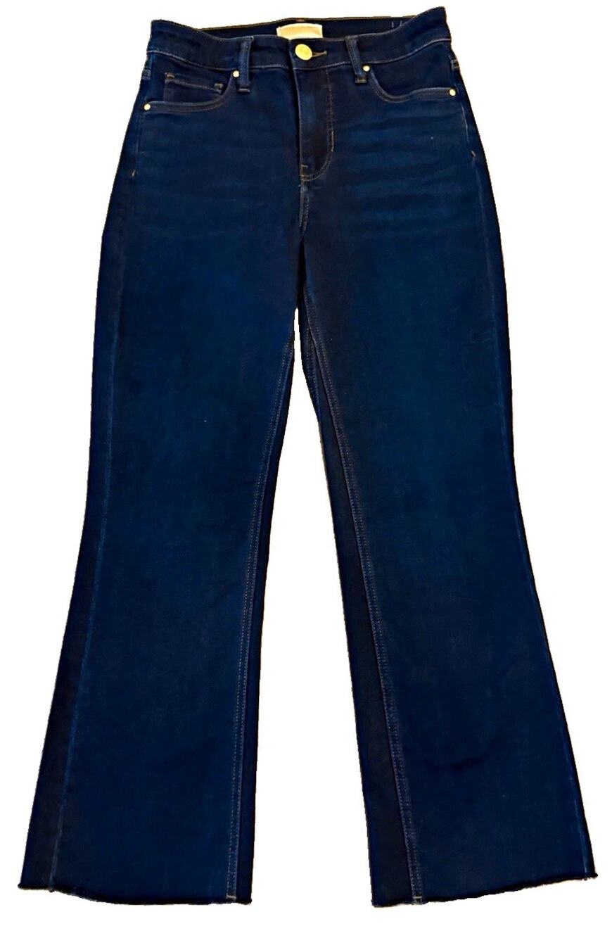 KUT From The Kloth Kelsey Fab Ab Jeans Women’s 2 High Rise Ankle Flare Raw Hem